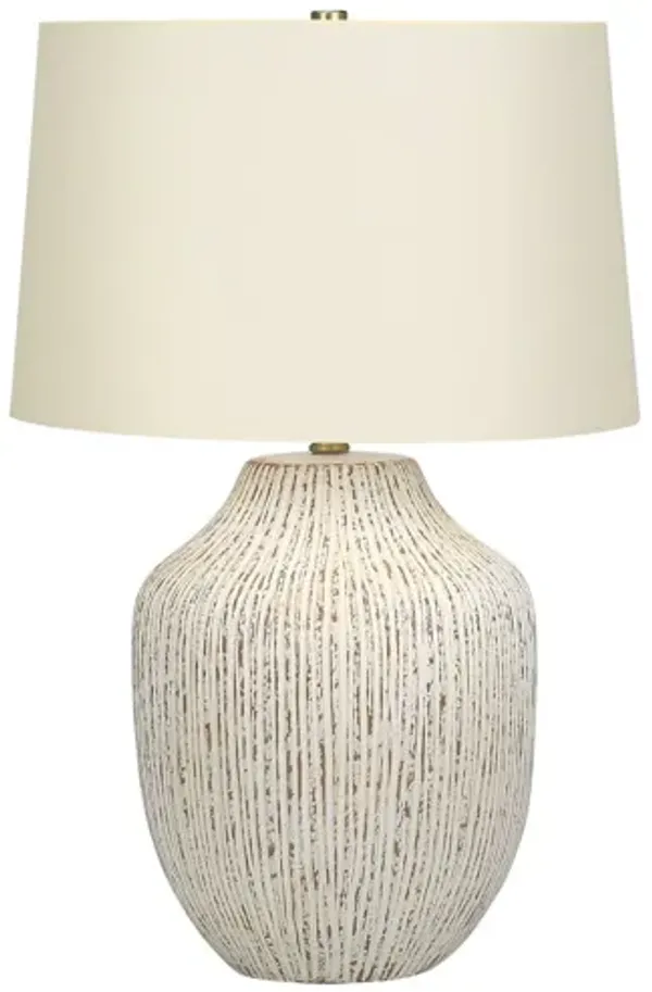 Cream Textured Ceramic Table Lamp