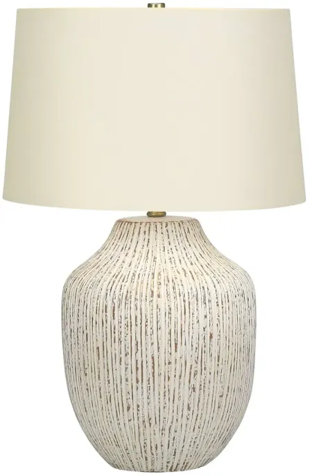 Cream Textured Ceramic Table Lamp