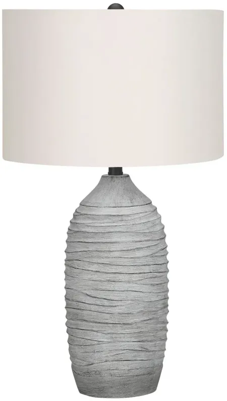 Textured Grey Resin Table Lamp