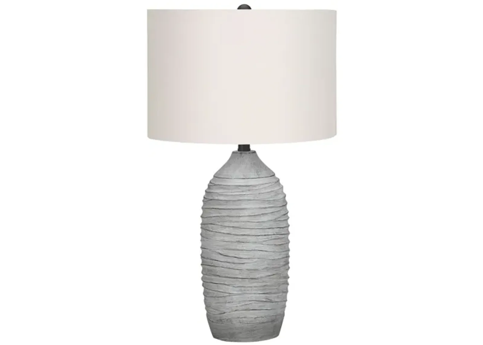 Textured Grey Resin Table Lamp