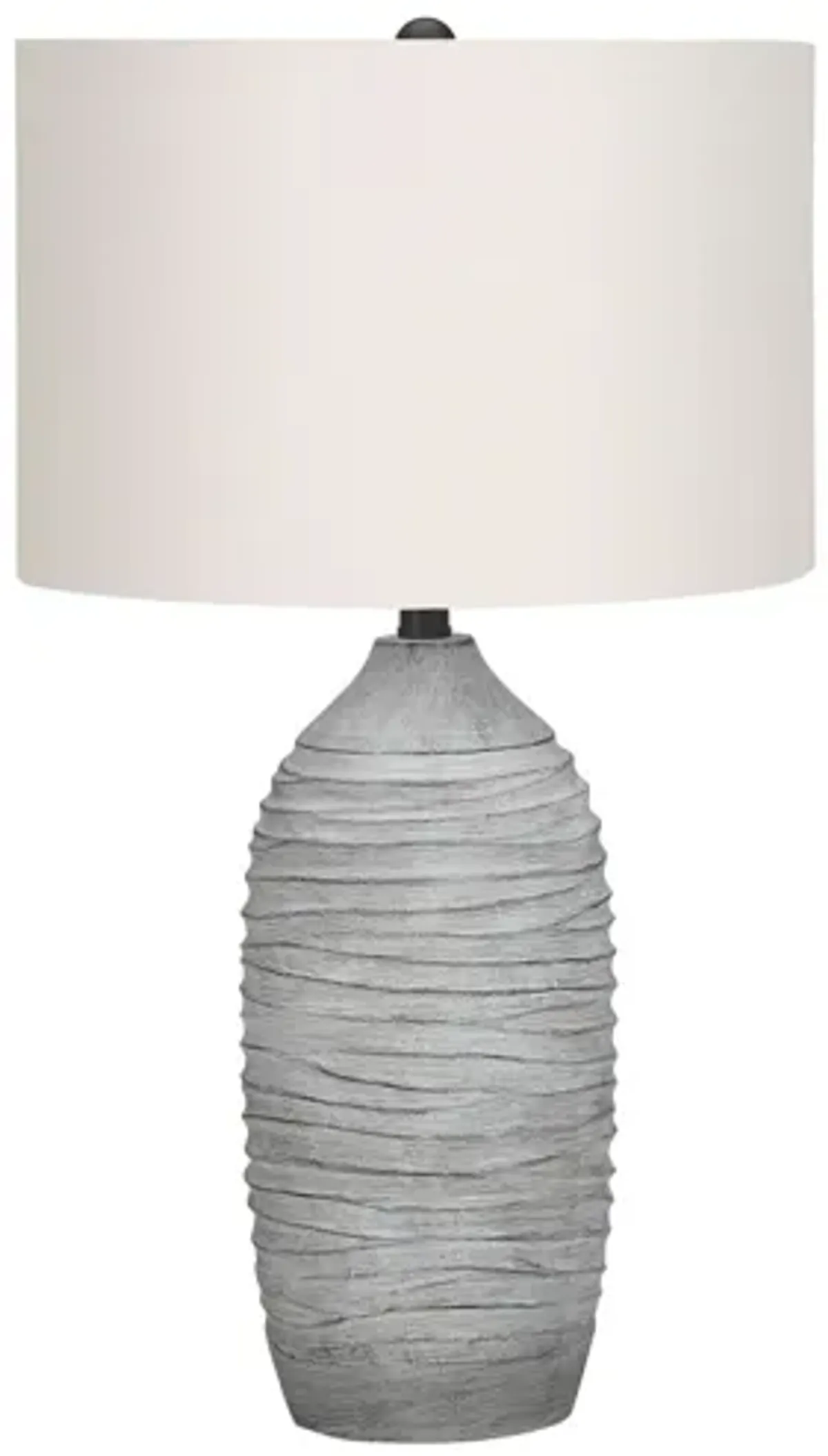 Textured Grey Resin Table Lamp