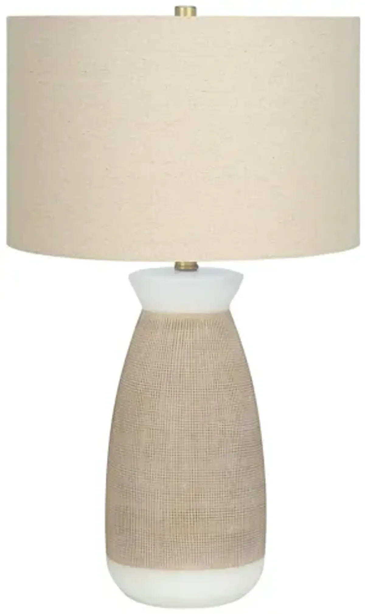 Textured Cream & Beige Ceramic Table Lamp