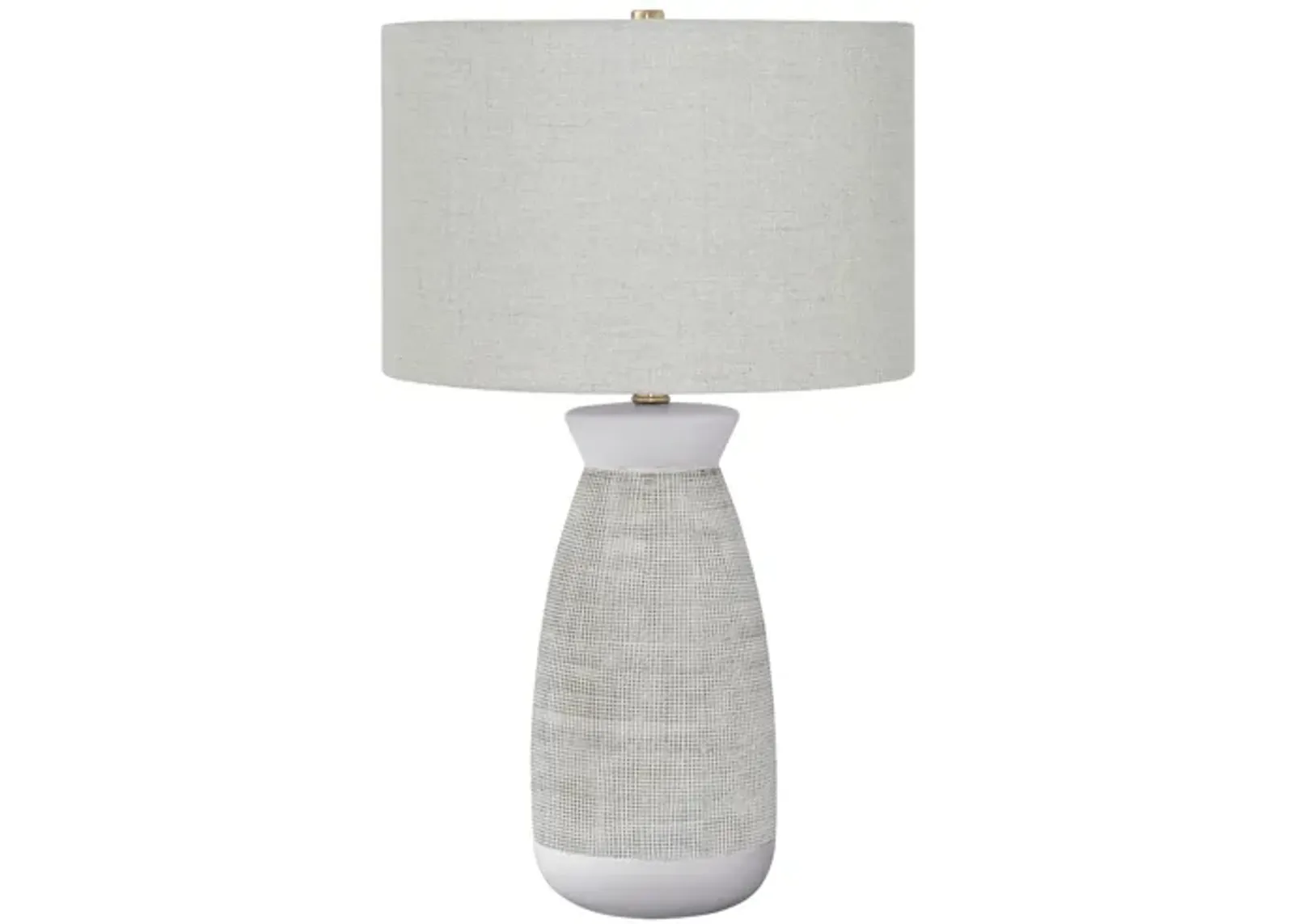 White & Grey Textured Ceramic Table Lamp