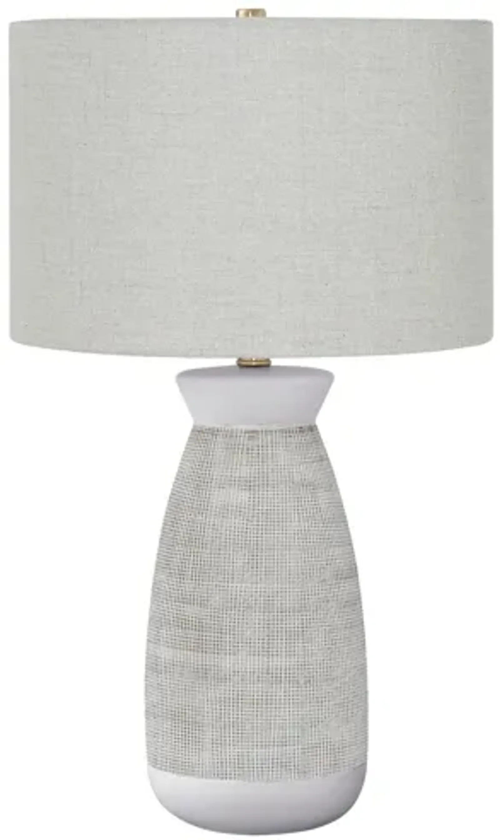 White & Grey Textured Ceramic Table Lamp