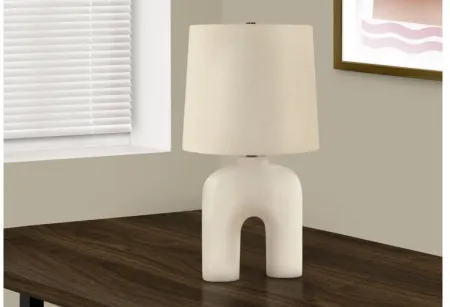 Cream Resin Arch Table Lamp