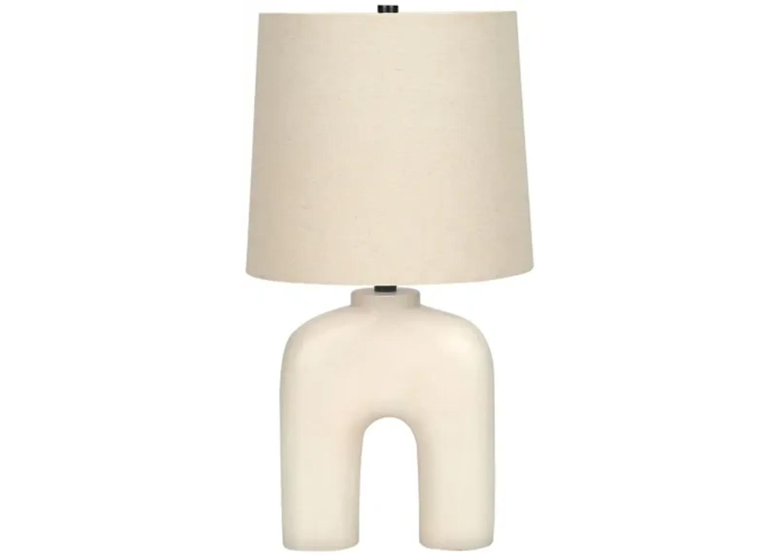 Cream Resin Arch Table Lamp