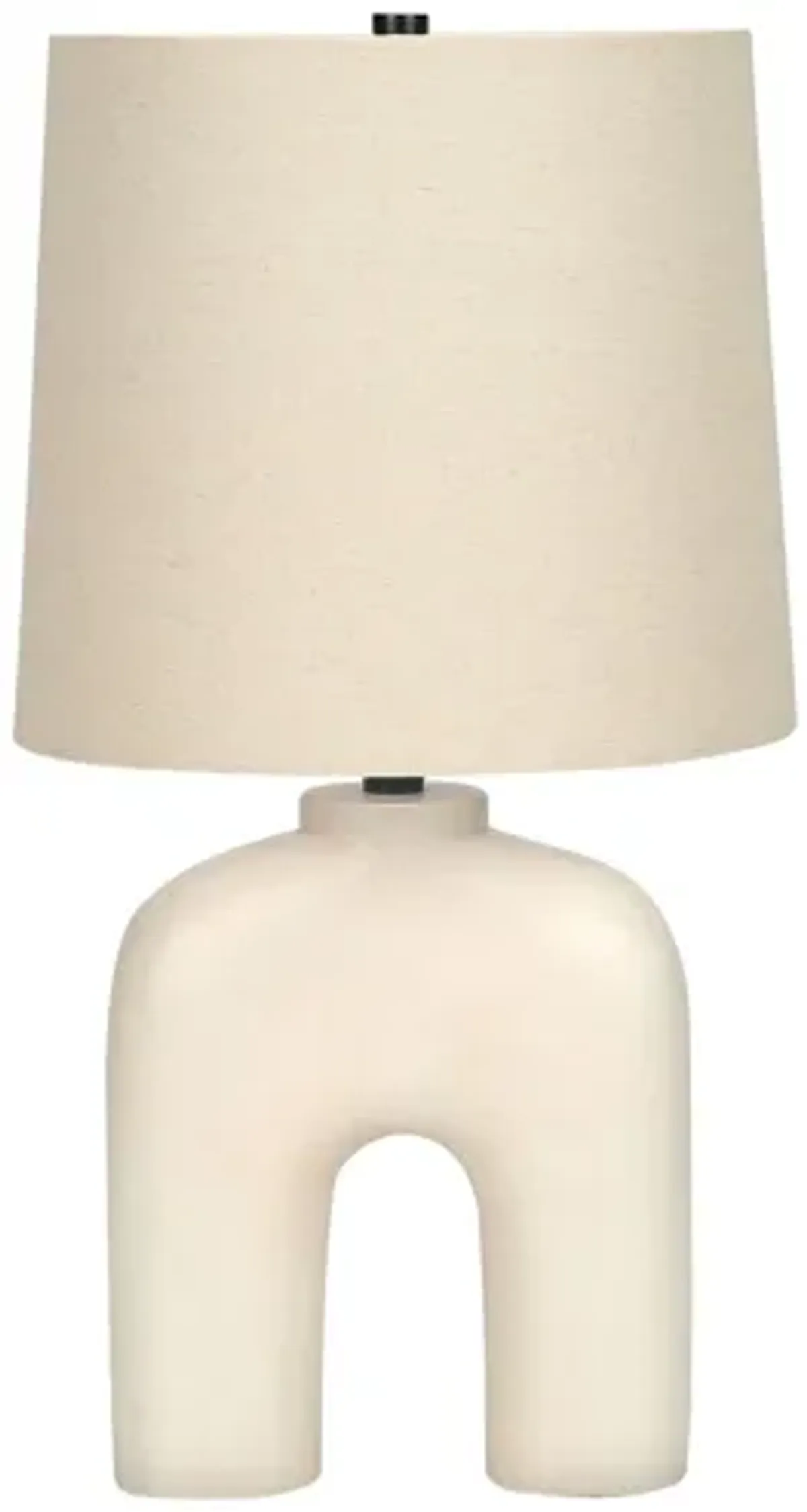 Cream Resin Arch Table Lamp