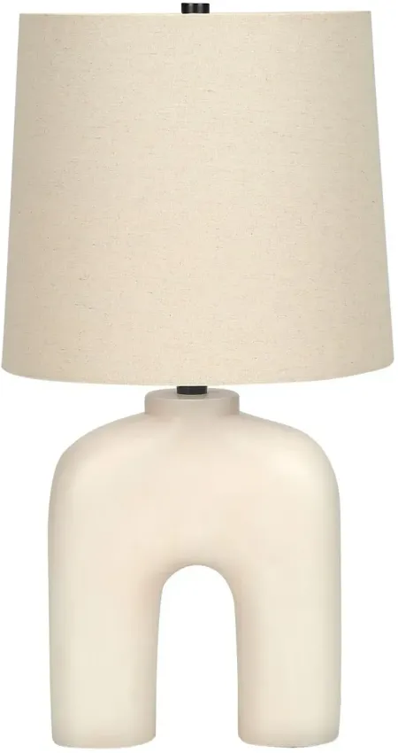 Cream Resin Arch Table Lamp