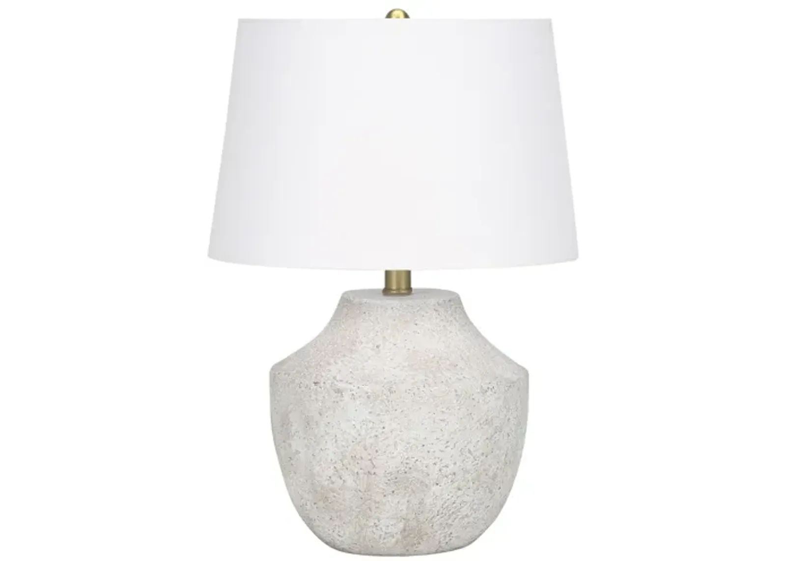 Cream Concrete Urn-Shaped Table Lamp