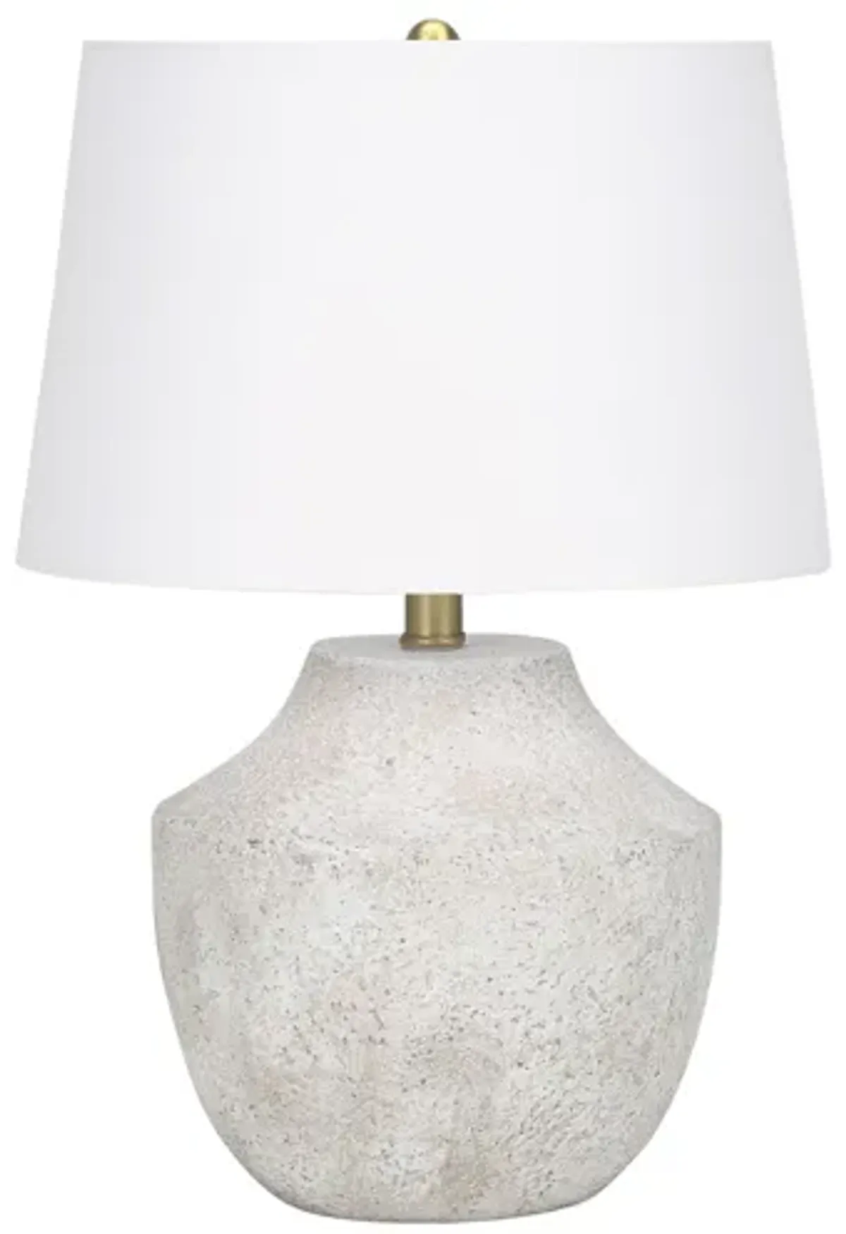 Cream Concrete Urn-Shaped Table Lamp