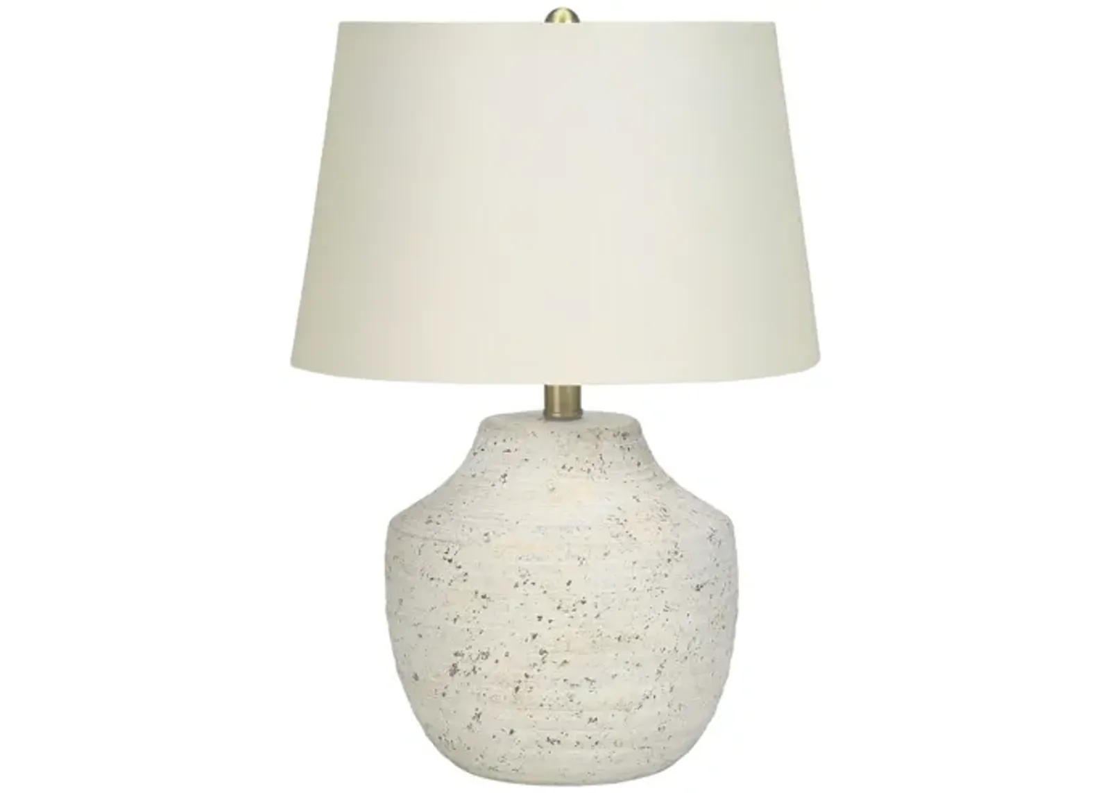 Cream Concrete Urn-Shaped Table Lamp