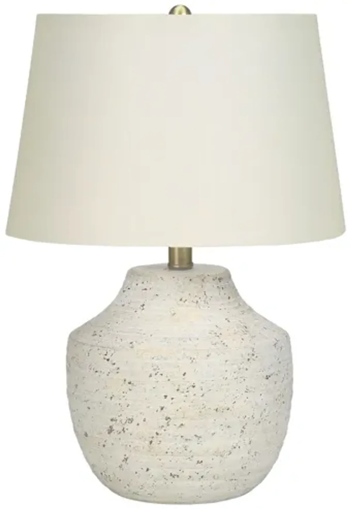 Cream Concrete Urn-Shaped Table Lamp