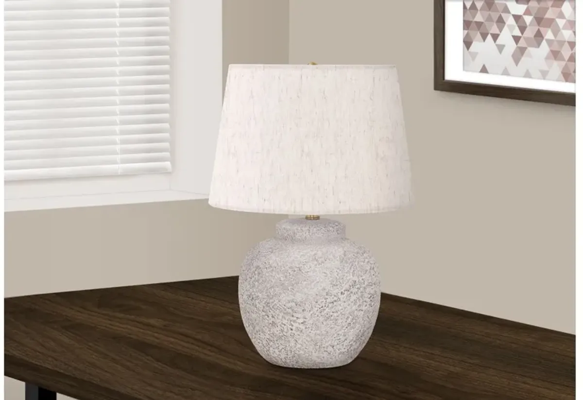 Concrete Urn-Shaped Textured Table Lamp