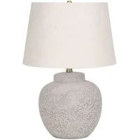 Concrete Urn-Shaped Textured Table Lamp