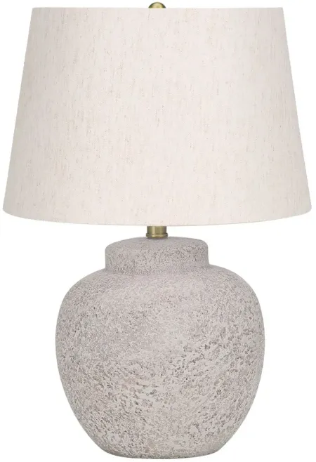 Concrete Urn-Shaped Textured Table Lamp