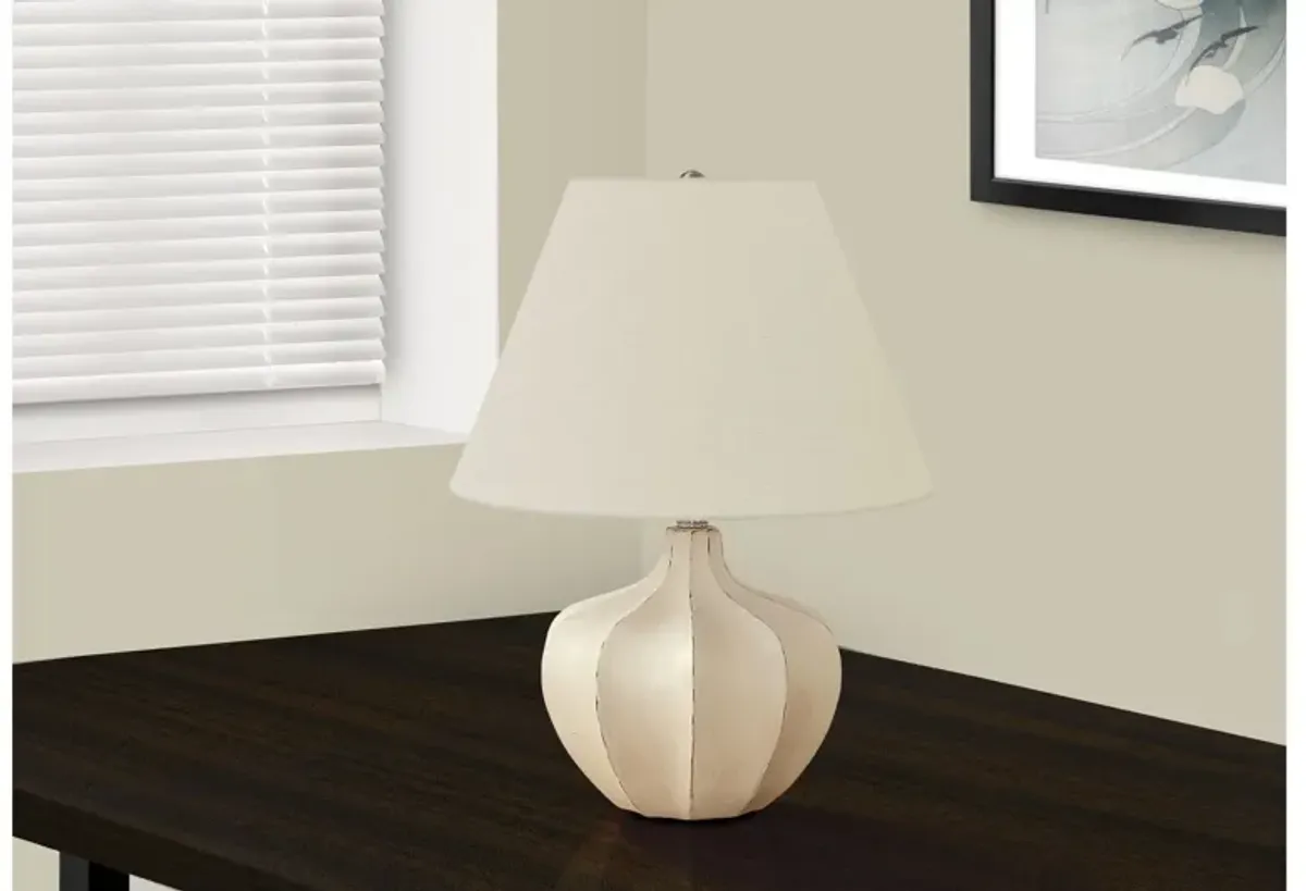 Cream Resin Gourd Table Lamp