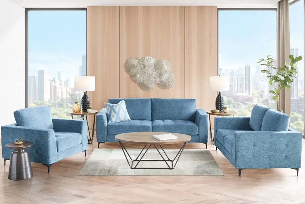 Wren Mist Sofa+Loveseat+Chair Set