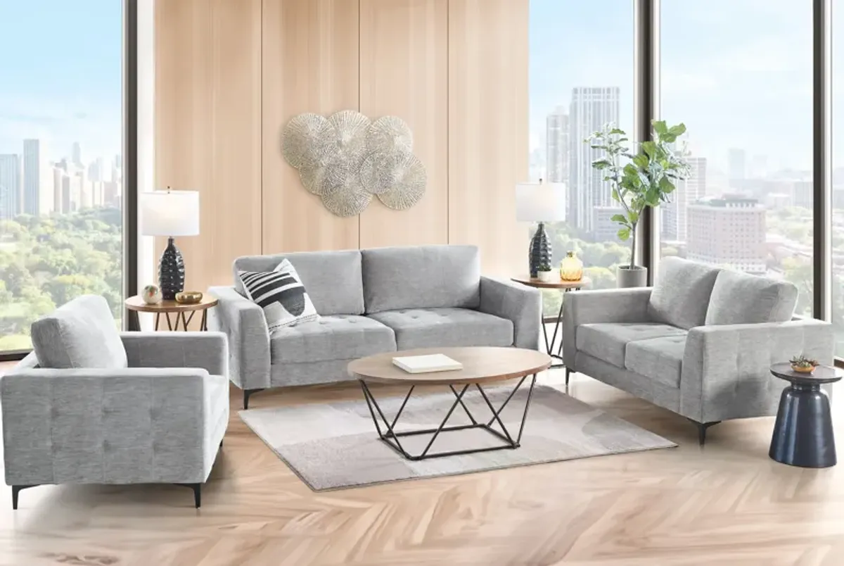 Wren Grey Sofa+Loveseat+Chair Set