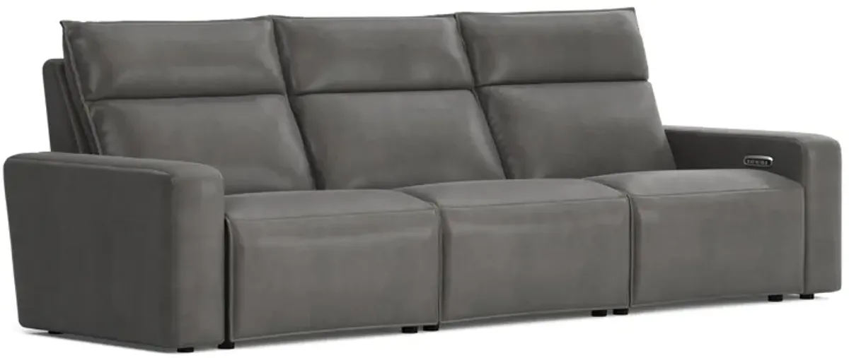 ModularTwo Grey Dual Power Reclining Sofa