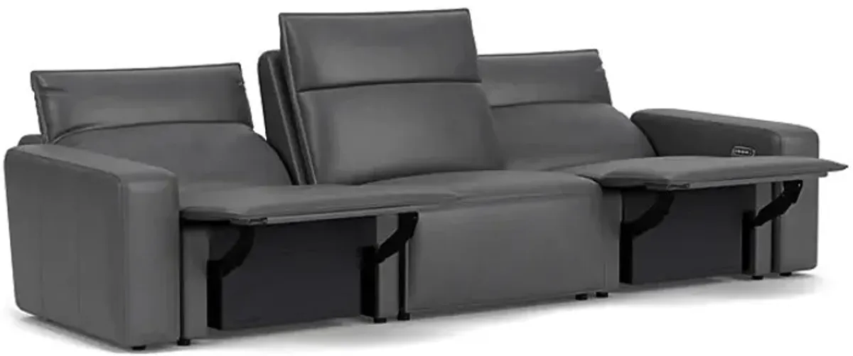 ModularTwo Grey Dual Power Reclining Sofa