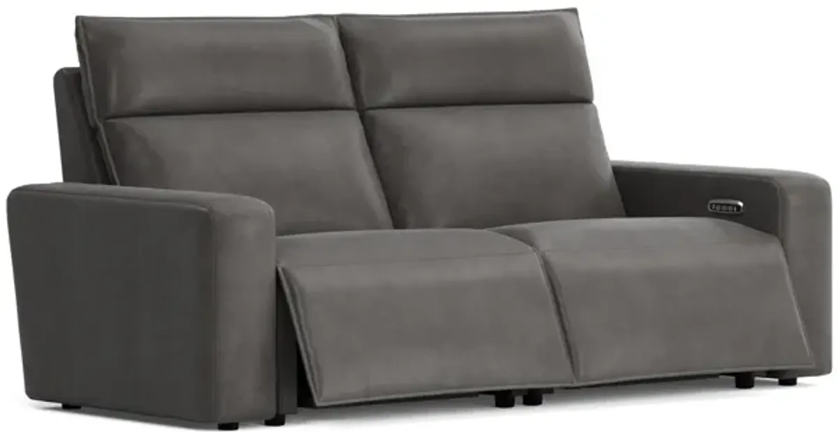 ModularTwo Grey Dual Power Reclining Loveseat