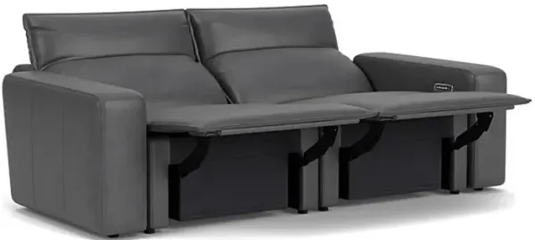 ModularTwo Grey Dual Power Reclining Loveseat