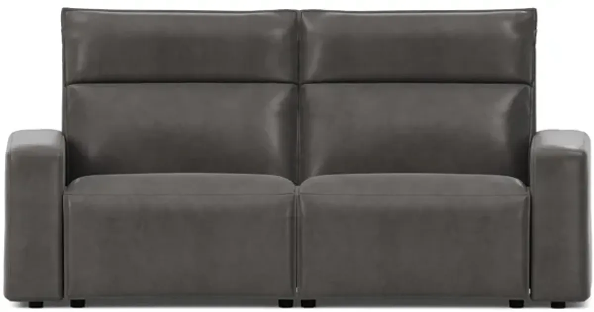 ModularTwo Grey Dual Power Reclining Loveseat