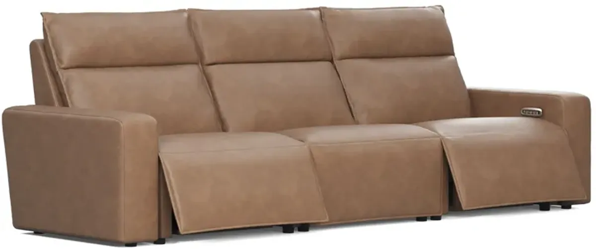 ModularTwo Brown Dual Power Reclining Sofa