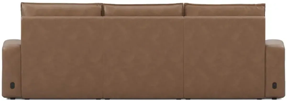 ModularTwo Brown Dual Power Reclining Sofa