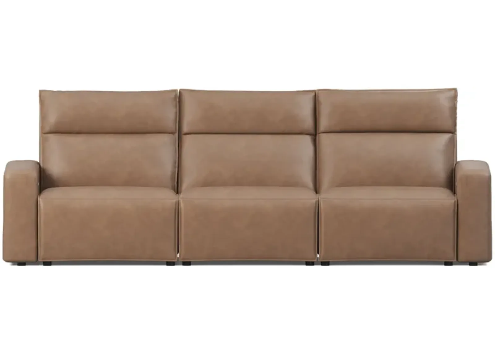 ModularTwo Brown Dual Power Reclining Sofa