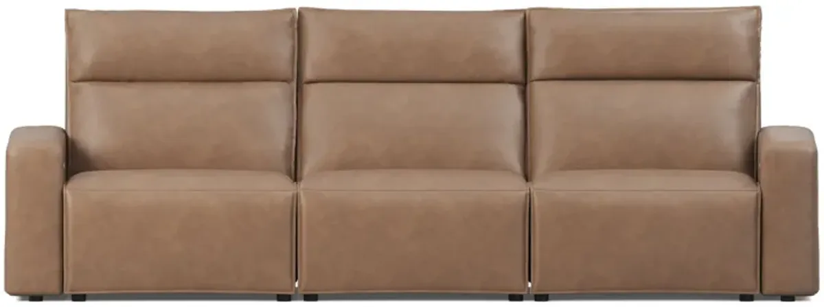 ModularTwo Brown Dual Power Reclining Sofa