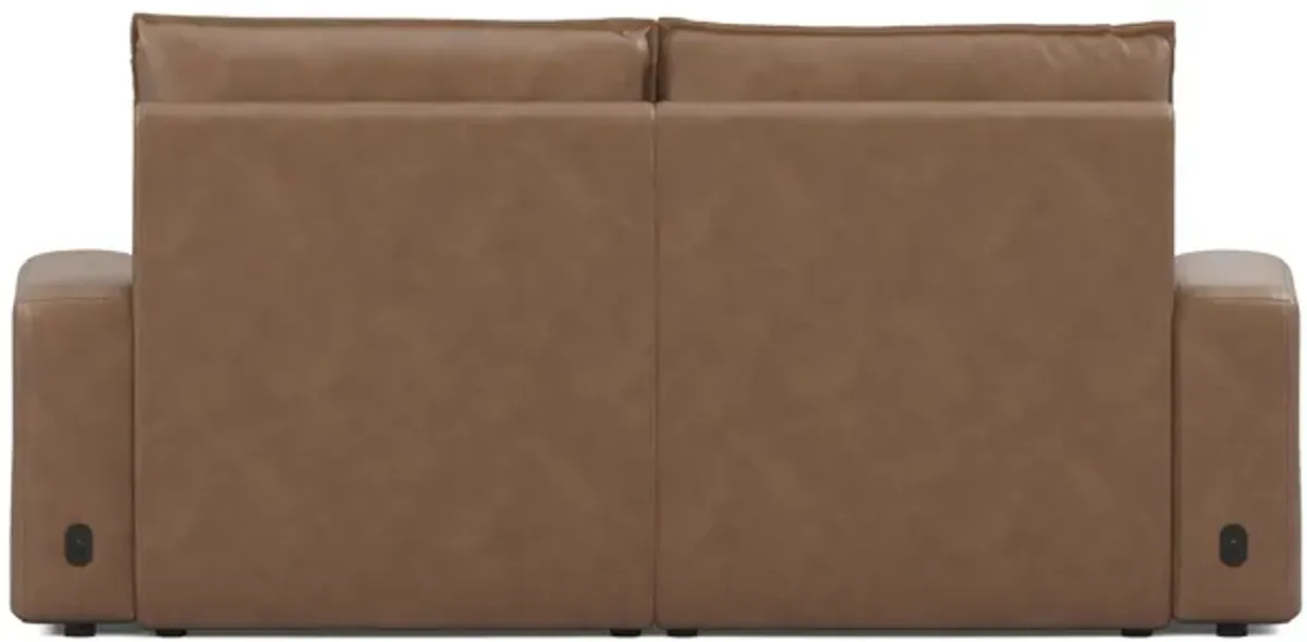 ModularTwo Brown Dual Power Reclining Loveseat