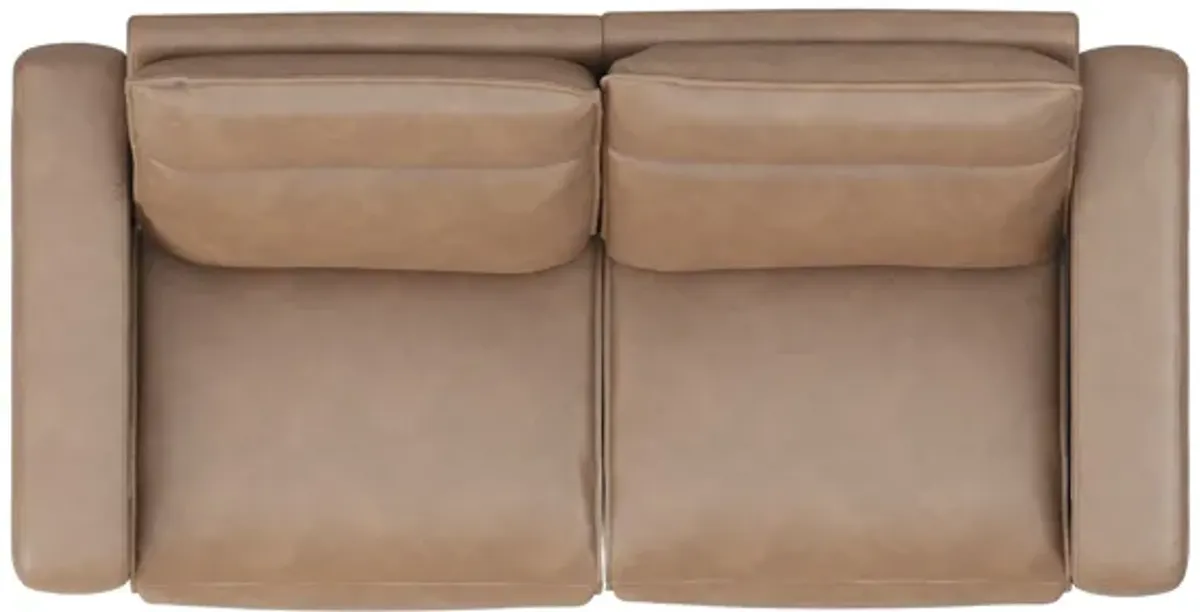 ModularTwo Brown Dual Power Reclining Loveseat