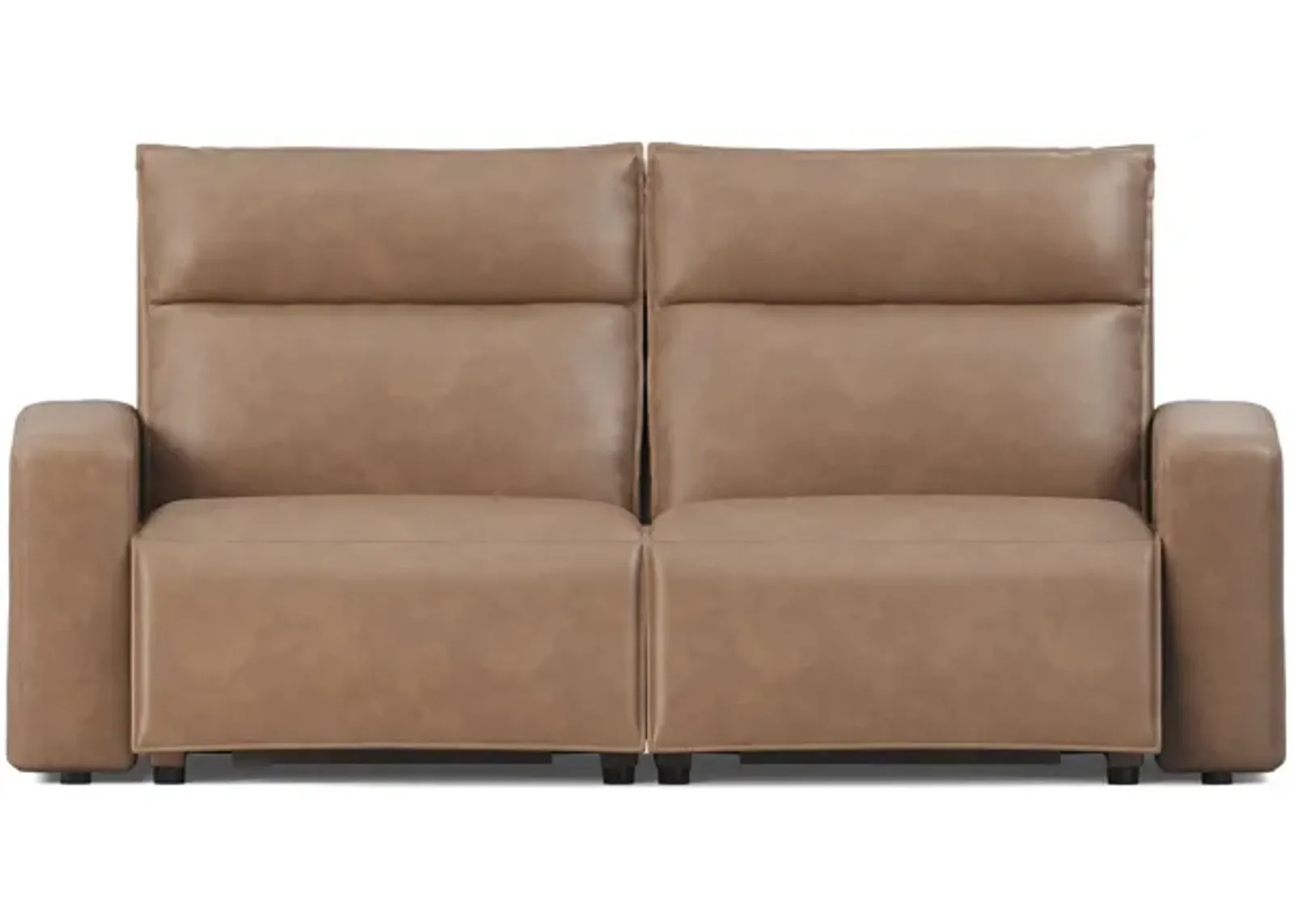 ModularTwo Brown Dual Power Reclining Loveseat