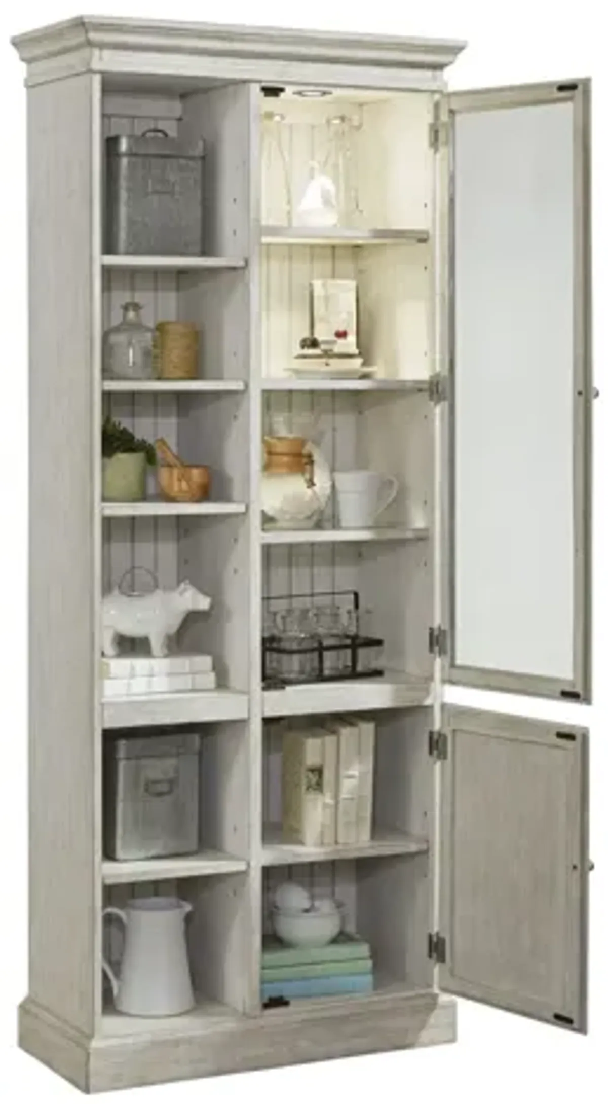 Display Curio Cabinet in Light Gray