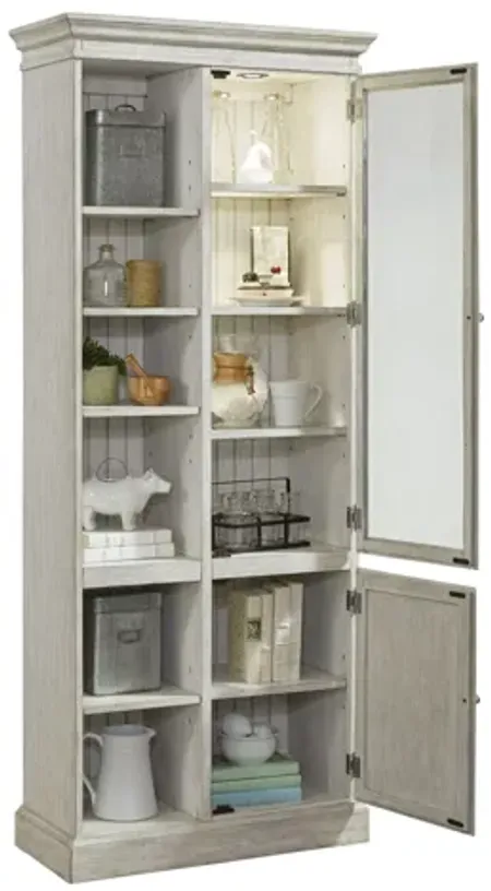 Display Curio Cabinet in Light Gray