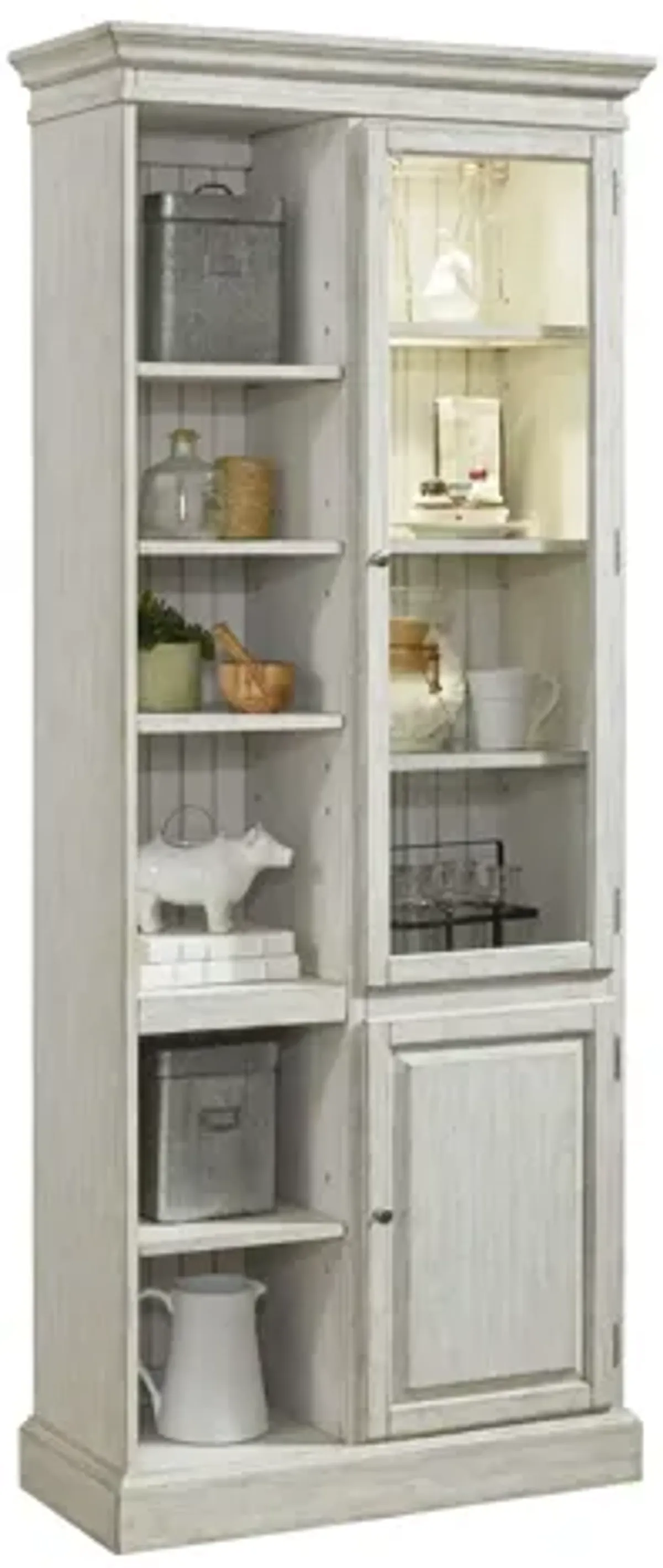 Display Curio Cabinet in Light Gray