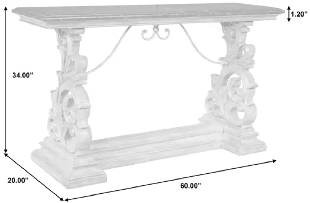 Marble Top Console Table