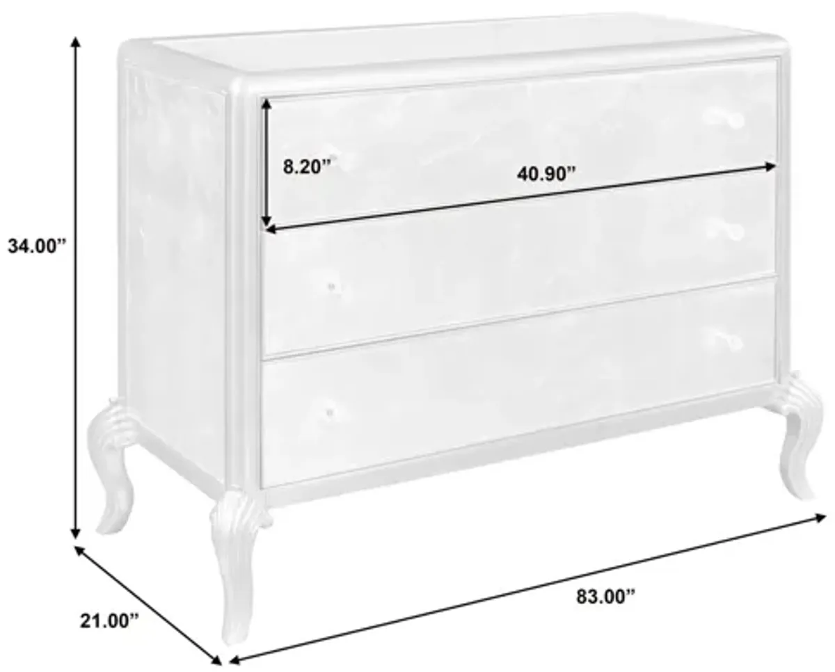 Three Drawer Eglomise Accent Chest