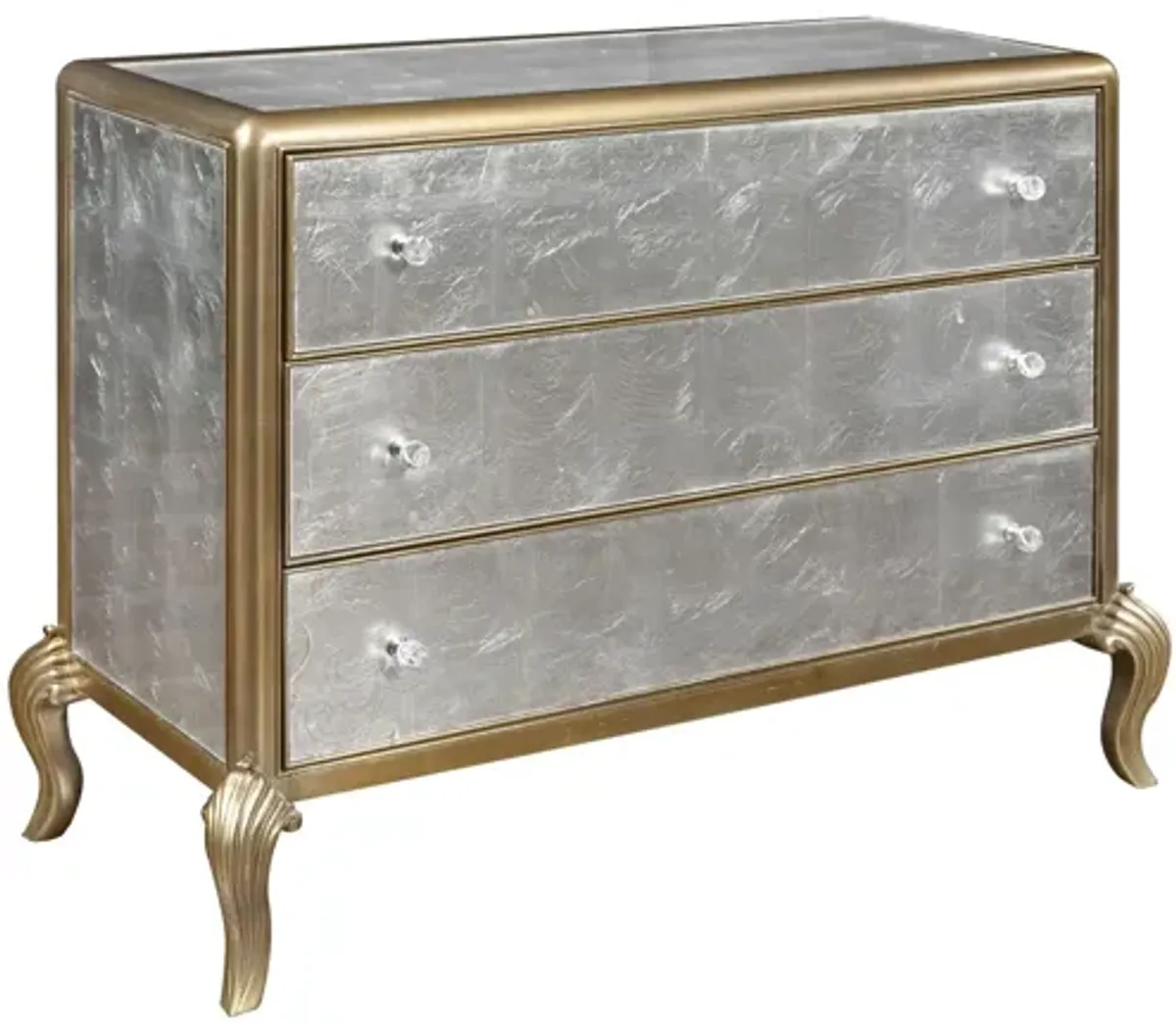 Three Drawer Eglomise Accent Chest