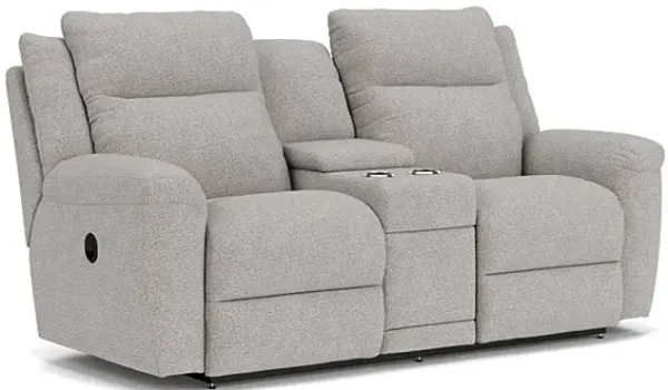 Joel Reclining Console Loveseat by La-Z-Boy