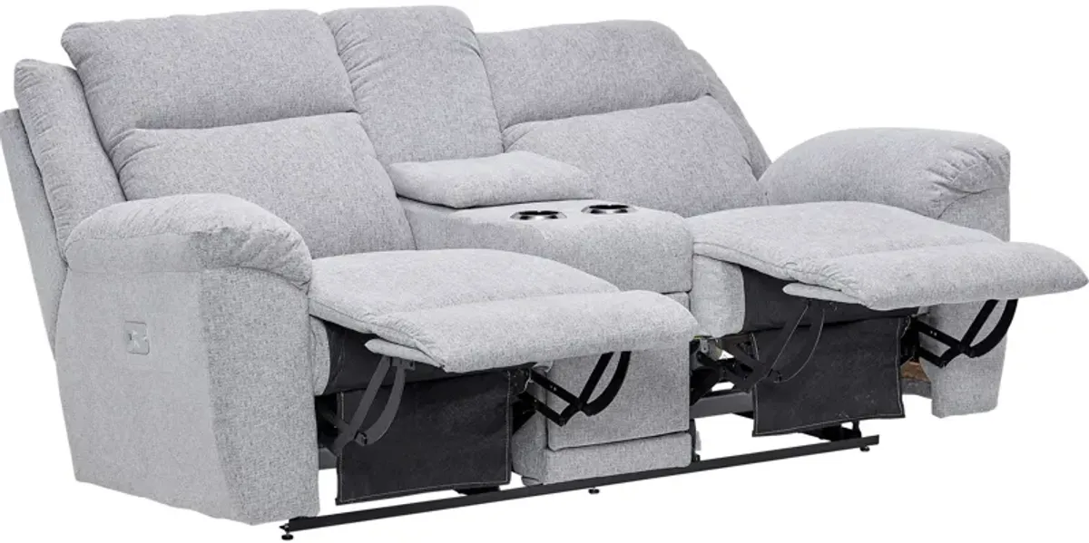 Joel Dual Power Reclining Console Loveseat by La-Z-Boy