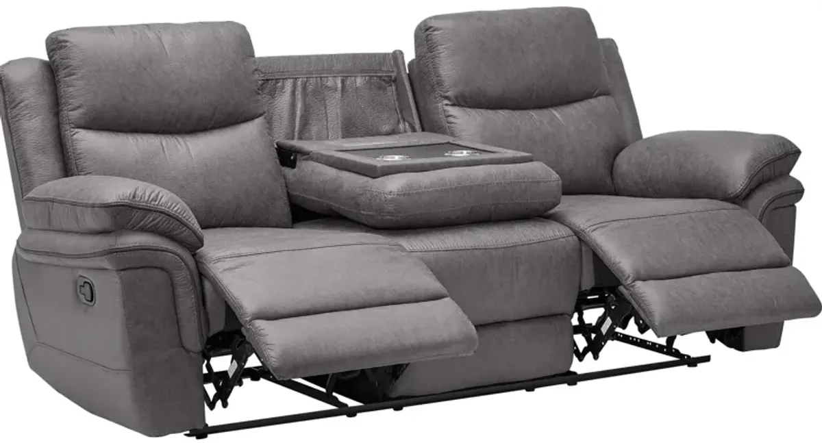 Ridley Grey Reclining Sofa