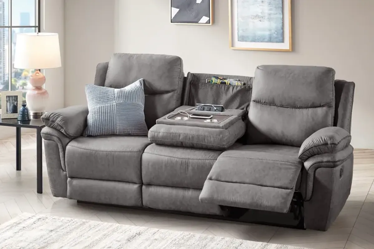 Ridley Grey Reclining Sofa