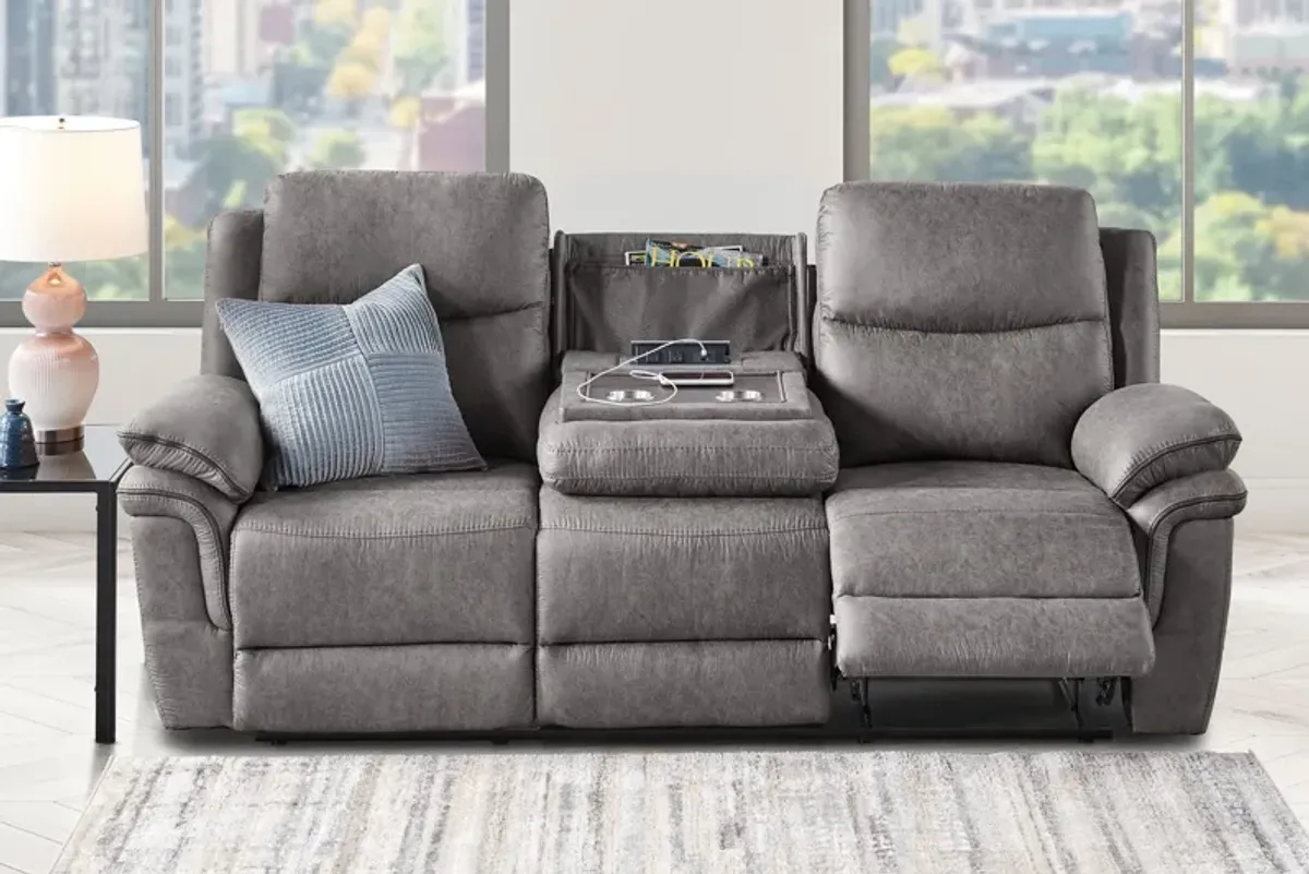 Ridley Grey Reclining Sofa