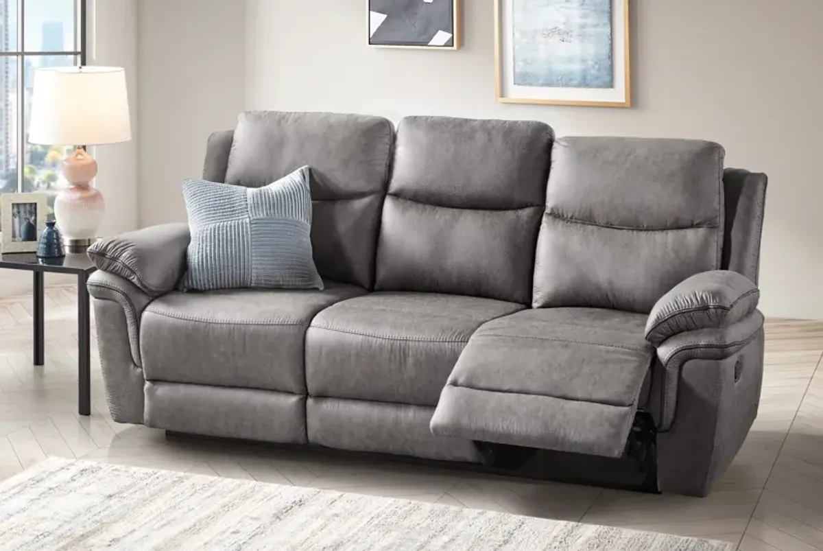 Ridley Grey Reclining Sofa