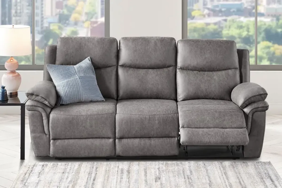 Ridley Grey Reclining Sofa