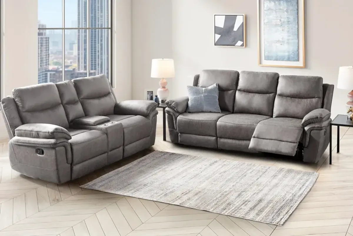 Ridley Grey Reclining Sofa