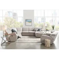 Arc Dove 7-Piece Power Reclining Sectional with Right Arm Facing Chaise