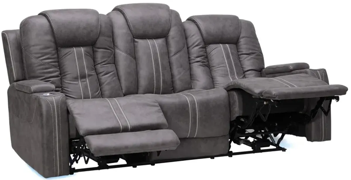 Maverick2 Grey Audio Triple Power Reclining Sofa